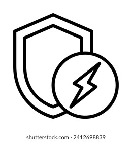 antistatic icon, Protection icon, Properties, lightning protection