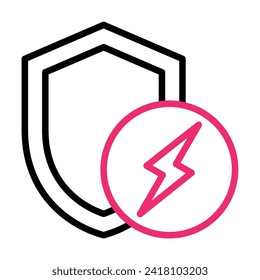 antistatic icon, Protection icon, Properties, lightning protection 