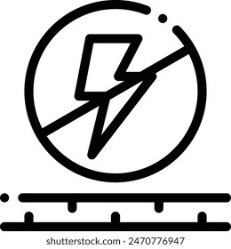 antistatic icon. Thin Linear Style Design Isolated On White Background