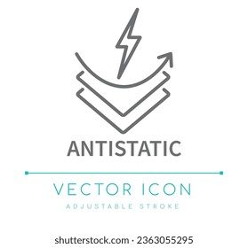 Antistatic Textile Vector Line Icon