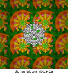Anti-stress mandala. Yoga logo, background for meditation poster. Decorative colored round ornament. Oriental flourish vector. Indian flower mandala. Colorful mandala.