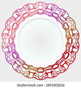 Rosette de terapia antiestrés. Mandala. Para Fondos De Diseño. Ilustración vectorial.