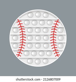 Antistress toy. Baseball. Vector flat illustration isolated