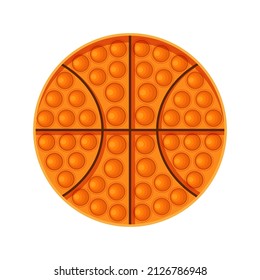 Antistress toy. Basketball. Vector flat illustration isolated