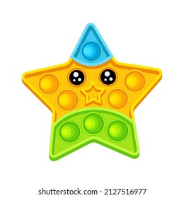 Antistress toy. Cheerful funny star. Vector illustration