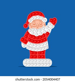 Anti-stress toy. New Year theme. Santa Claus. Vector illustration