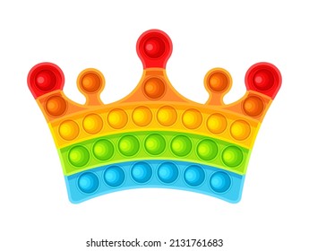 Antistress toy. Royal crown. Vector flat illustration isolated