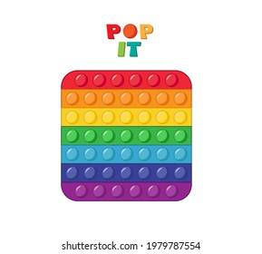 Antistress toy sensory pop it vector illustration