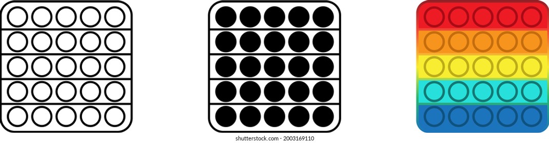 Icono de juguetes antiestrés , vector