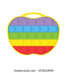 Antistress trendy toys fidget sensory pop it and simple dimple. New exotic decompression toys. We play with children. Finger training for children and adults. To Relieve Stress. Vector illustration 