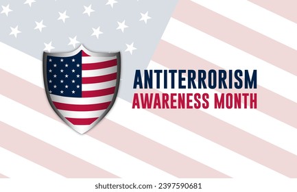 Antiterrorism Awareness Month Background Vector Illustration 