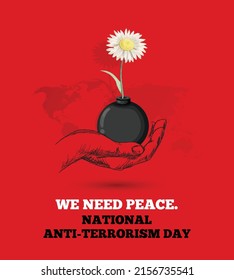 Anti-Terrorism Day Creative Abstract Design