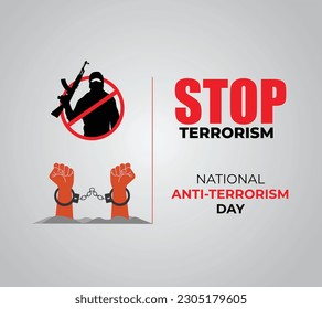 Anti-Terrorism Day Creative Abstract Design. 21 may national anti terrorism day. vector illustration. background, banner, poster and card.