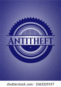 Antitheft badge with jean texture