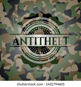 Antitheft camouflage emblem. Vector Illustration. Detailed.