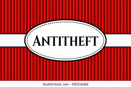 Antitheft colorful card, banner or poster with nice design