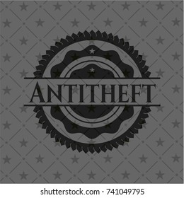Antitheft dark emblem. Retro