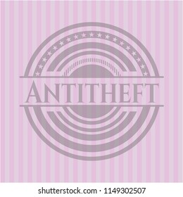 Antitheft pink emblem. Retro