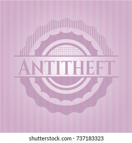 Antitheft pink emblem. Retro