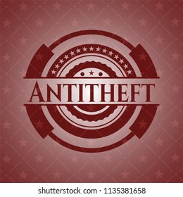 Antitheft realistic red emblem