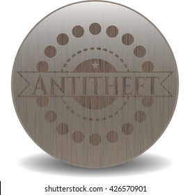 Antitheft realistic wooden emblem