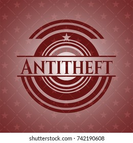 Antitheft red emblem. Retro