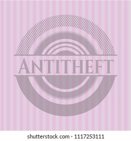 Antitheft retro style pink emblem