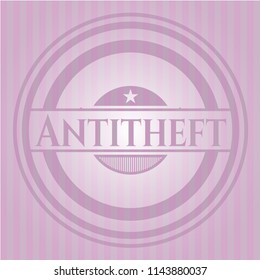 Antitheft retro style pink emblem