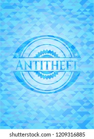 Antitheft sky blue mosaic emblem