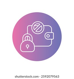 Anti-theft vector stock icon for digital asset security.