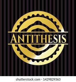 Antithesis gold badge or emblem. Vector Illustration. Detailed.