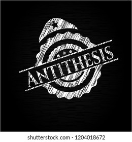 Antithesis written on a blackboard