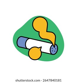 Anti-Tobacco Icon vector stock illustration