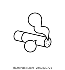 Ilustração de estoque de vetor de ícone anti-cigarro