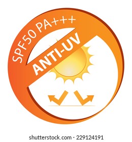 Anti-UV SPF PA+++ label.