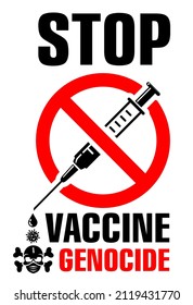Anti-Vaccine Protest and Mandatory Immunization Refusal. Vector poster