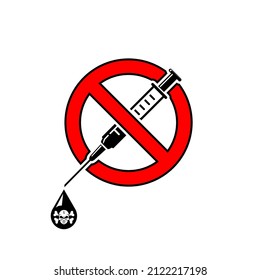 Anti-Vaccine Protest and Mandatory Immunization Refusal. Vector on transparent background