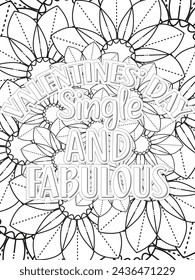 Anti-Valentine's Coloring pages. All these designs are unique Coloring page for adults and kids. Vector Illustration.