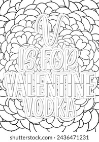 Anti-Valentine's Coloring pages. All these designs are unique Coloring page for adults and kids. Vector Illustration.