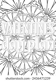 Páginas para colorear anti-San Valentín. Todos estos diseños son únicos para colorear página para adultos y niños. Ilustración vectorial.