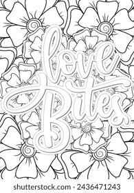 Anti-Valentine's Coloring pages. All these designs are unique Coloring page for adults and kids. Vector Illustration.