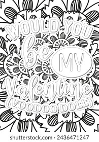 Anti-Valentine's Coloring pages. All these designs are unique Coloring page for adults and kids. Vector Illustration.