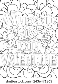 Anti-Valentine's Coloring pages. All these designs are unique Coloring page for adults and kids. Vector Illustration.