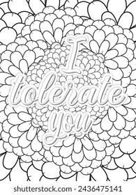 Anti-Valentine's Coloring pages. All these designs are unique Coloring page for adults and kids. Vector Illustration.