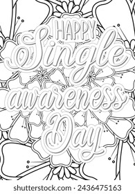 Anti-Valentine's Coloring pages. All these designs are unique Coloring page for adults and kids. Vector Illustration.