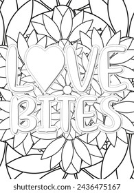 Anti-Valentine's Coloring pages. All these designs are unique Coloring page for adults and kids. Vector Illustration.