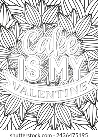 Anti-Valentine's Coloring pages. All these designs are unique Coloring page for adults and kids. Vector Illustration.