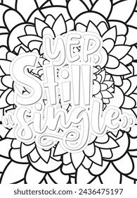 Anti-Valentine's Coloring pages. All these designs are unique Coloring page for adults and kids. Vector Illustration.