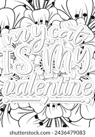 Anti-Valentine's Coloring pages. All these designs are unique Coloring page for adults and kids. Vector Illustration.