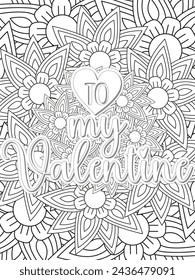 Anti-Valentine's Coloring pages. All these designs are unique Coloring page for adults and kids. Vector Illustration.